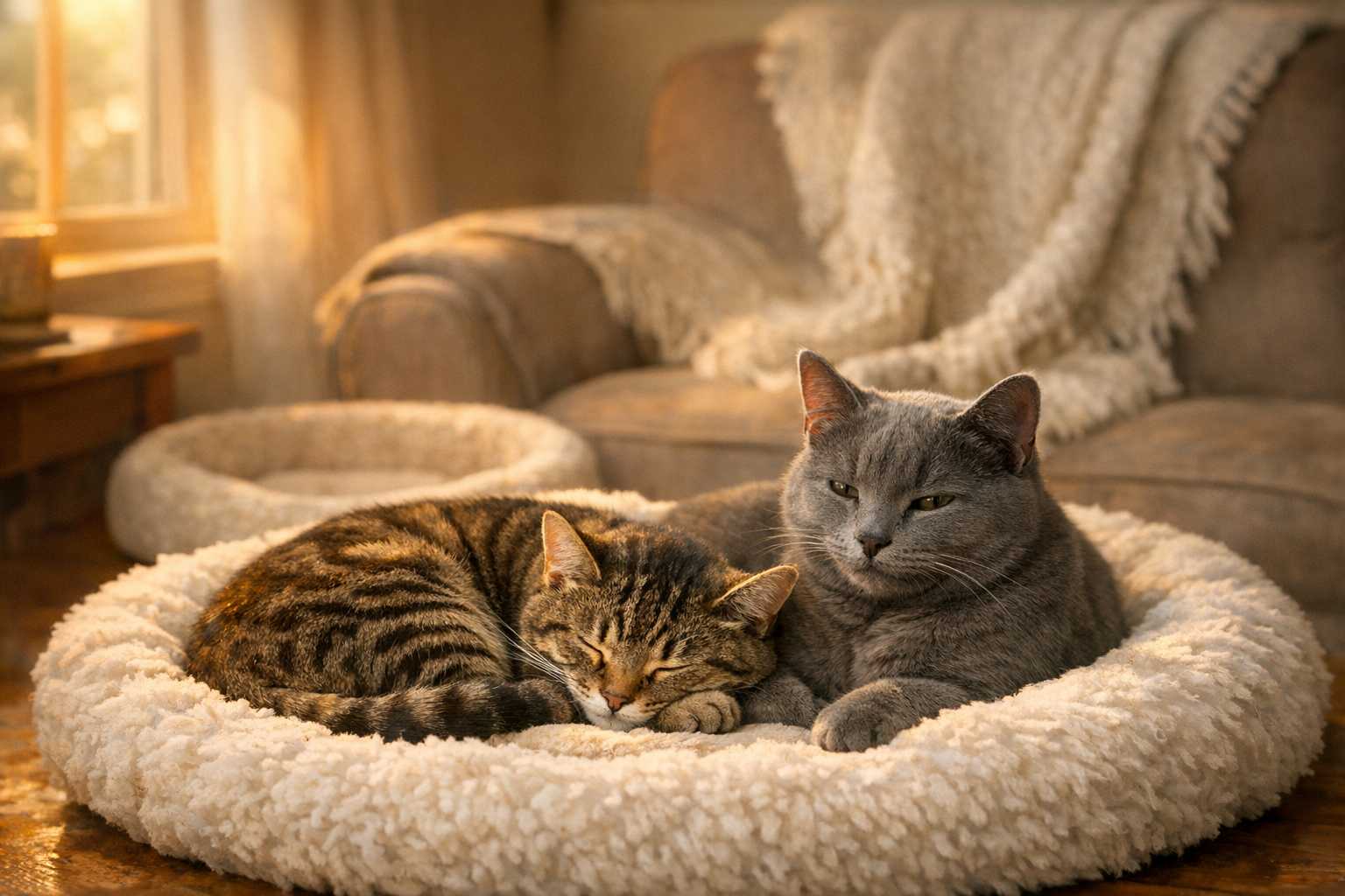 Les chats liés doivent-ils dormir ensemble ? Espace, confort et proximité