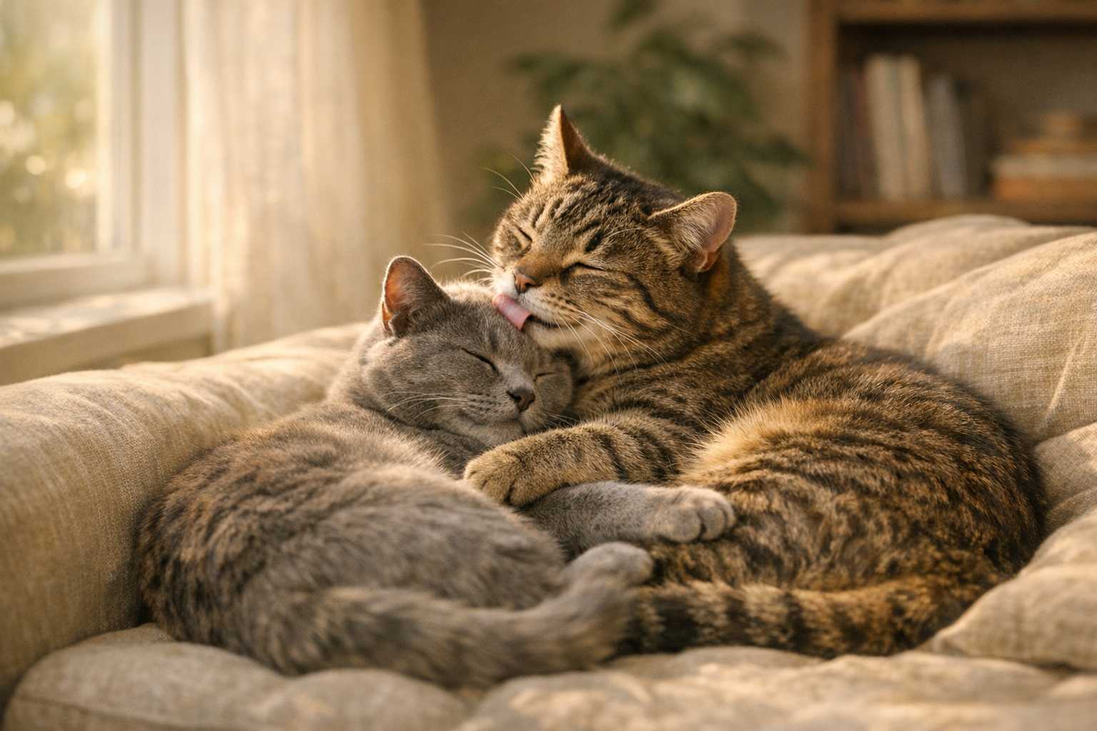 Paires de Chats Liés et Anxiété : Comment la Compagnie Réduit le Stress