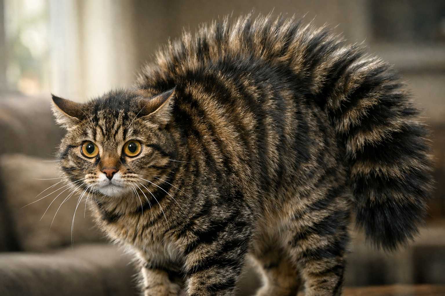 La Piloérection Chez le Chat : Pourquoi Votre Chat Hérisse sa Fourrure