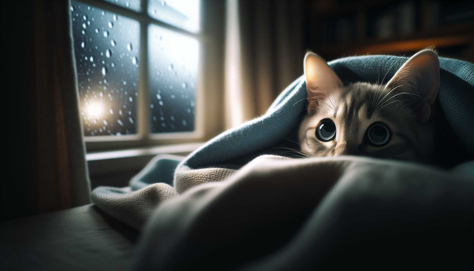 Gérer la Phobie du Tonnerre chez les Chats : Guide pour la Saison des Orages