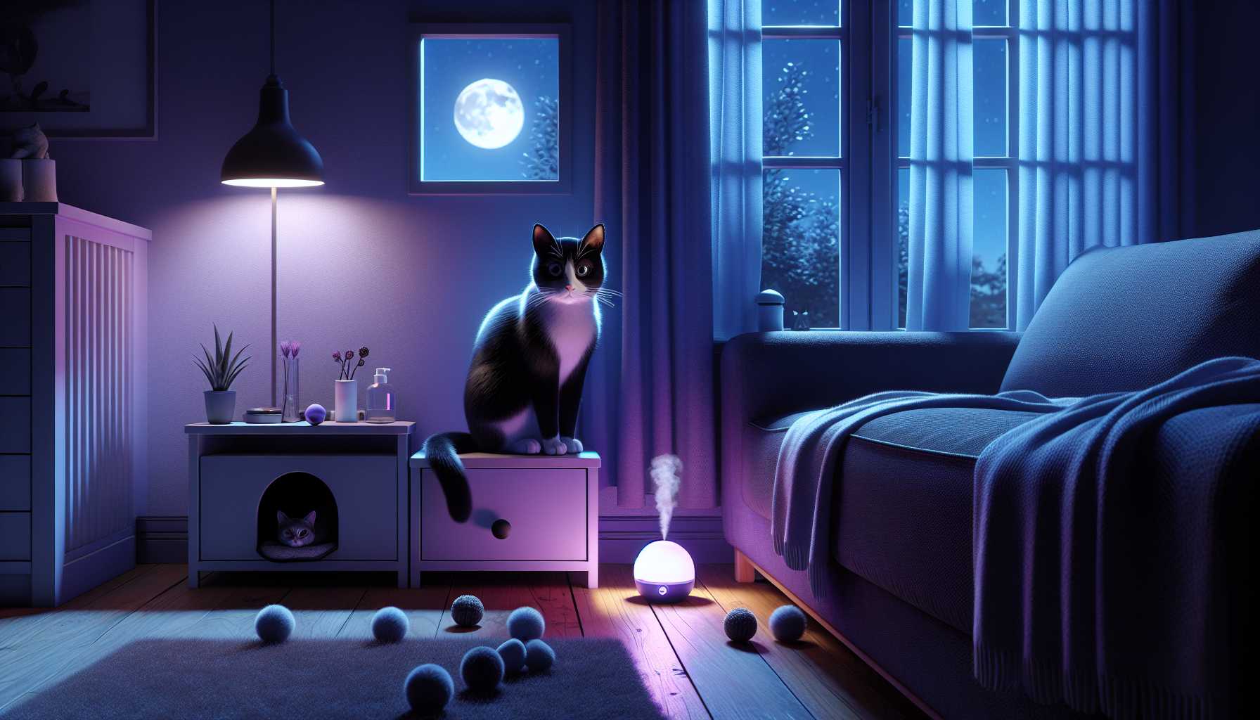 Gérer l'Anxiété Nocturne chez les Chats : Faire Face au Stress du Soir
