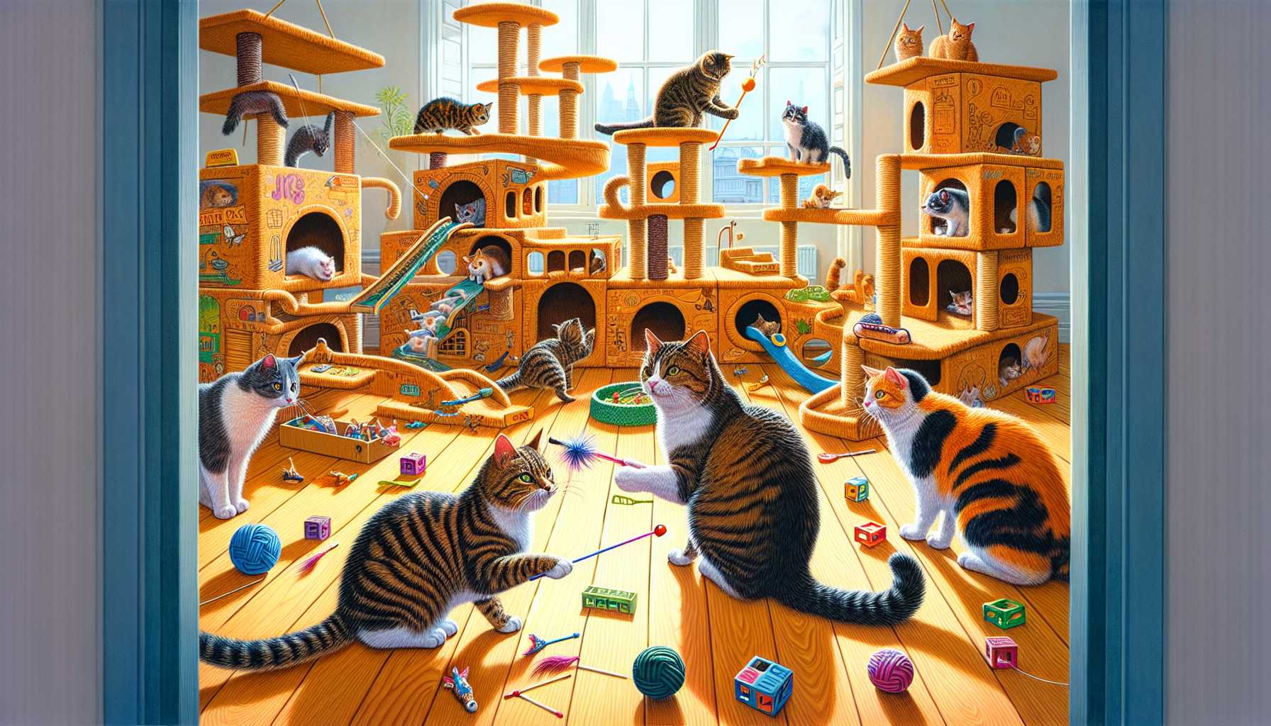 Activités de groupe et horaires pour plusieurs chats : Rendre le temps de jeu amusant