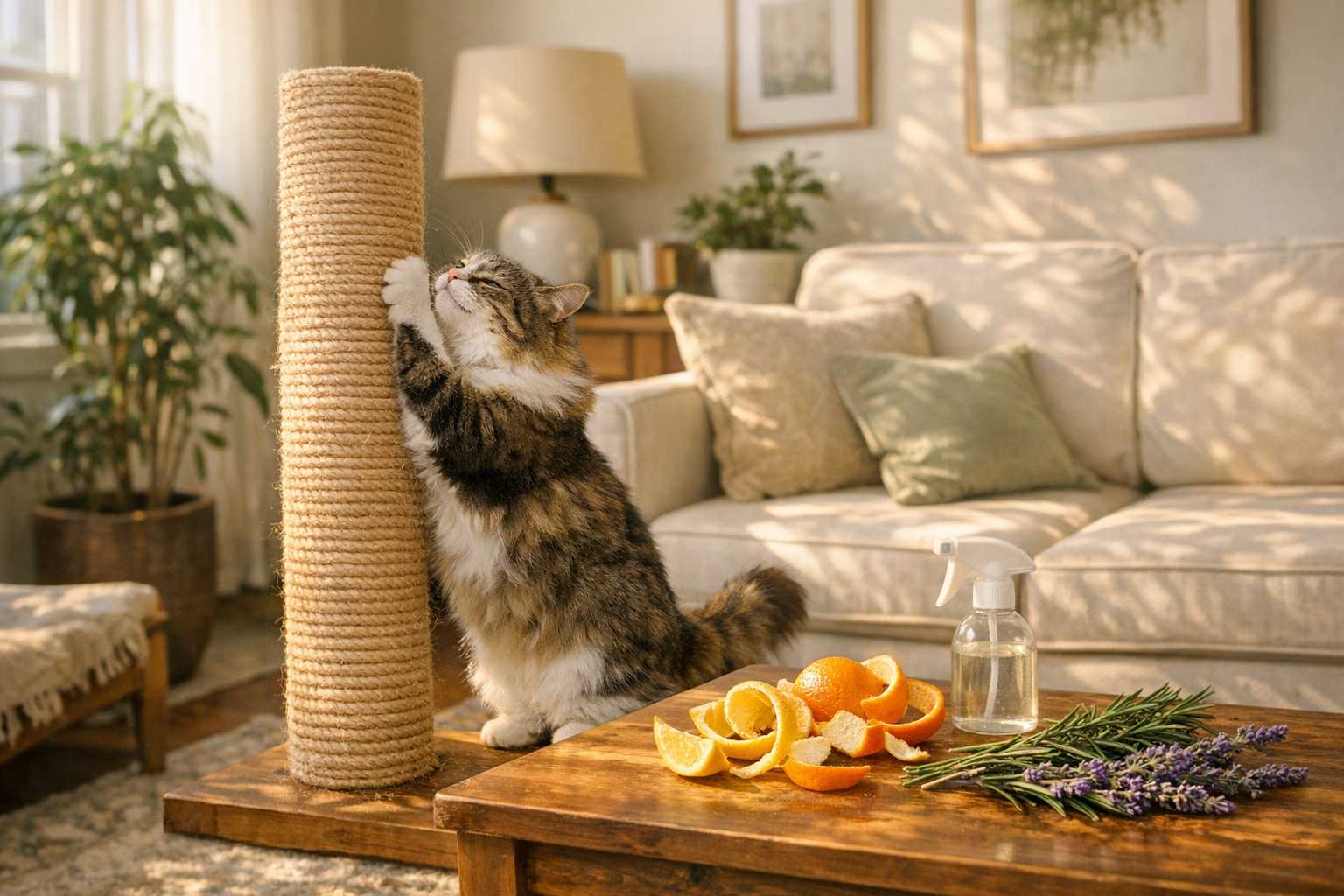 Méthodes Naturelles pour Décourager les Griffades des Chats : Protégez Vos Meubles