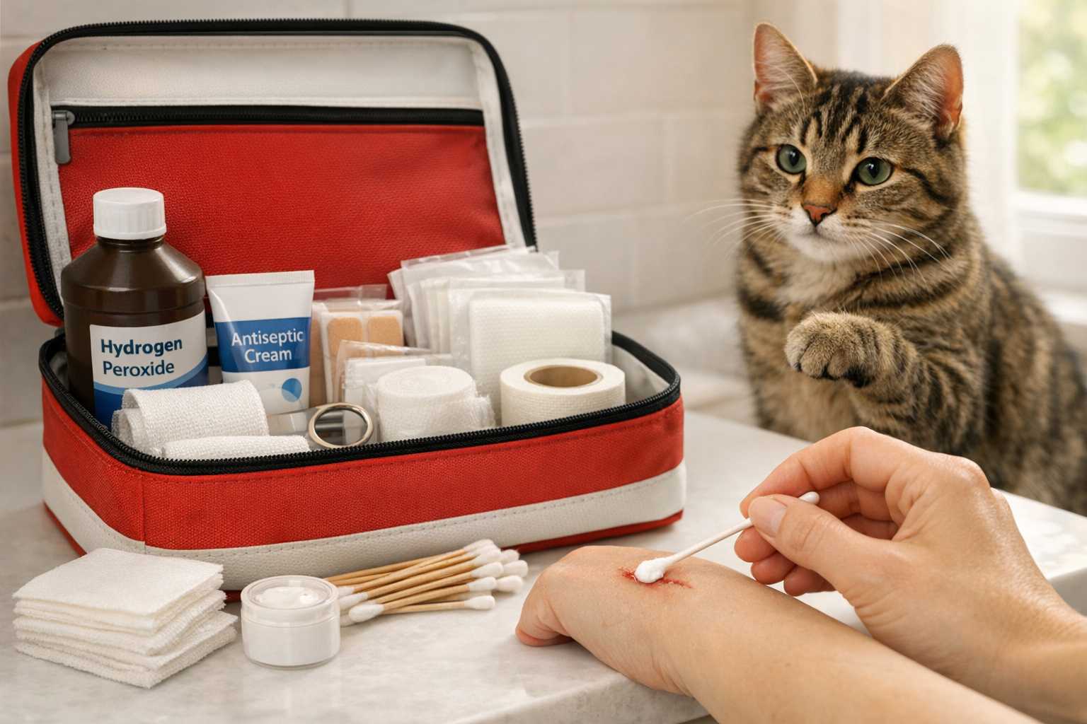 Guide de Premiers Secours pour le Traitement des Plaies de Griffures de Chat