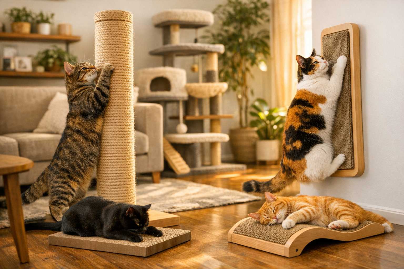 Guide Complet des Solutions de Griffage pour Foyers Multi-Chats